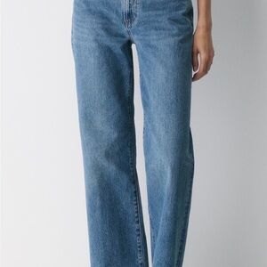 Denim Forum Blue Straight Leg Jeans